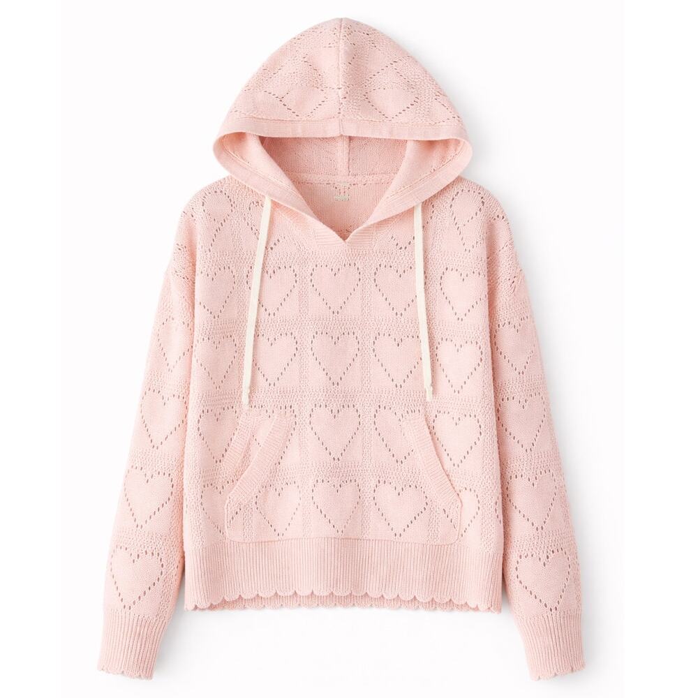 American Rag Heart Stitch Oversize Hoodie In Pale Lilac Size Small